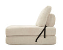 Poltrona Letto Faster Bianca 80x100x80 cm in Spugna e Poliestere Bianco      