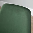 Sedia Imbottita 49x57,5x81 cm in Tessuto Vellutato Verde