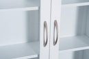 Armadietto Portaoggetti da Parete per Bagno e Cucina 3 Ripiani in Legno Bianco 53.5x16x62.5 cm 