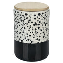 Set 2 Barattoli Ø10,5x16 cm 870 ml in Ceramica VdE Tivoli 1996 Taverna Black
