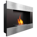 Camino a Bioetanolo da Parete 90x65,2 cm Flig Boston Silver Senza Vetro