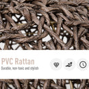Cuccia in PVC Effetto Rattanper Gatti 66x48x39 cm con Cuscino  Corda