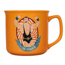 Set 2 Tazze Ø9,2x8,7 cm in Bone China VdE Tivoli 1996 Le cirque orange