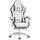Sedia da Gaming con Schienale Reclinabile 65x65x121-129 cm in Finta Pelle PU Bianco e Nero