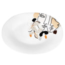 Piatto da Portata 55x27 cm  in Ceramica VdE Tivoli 1996 Face to grey 