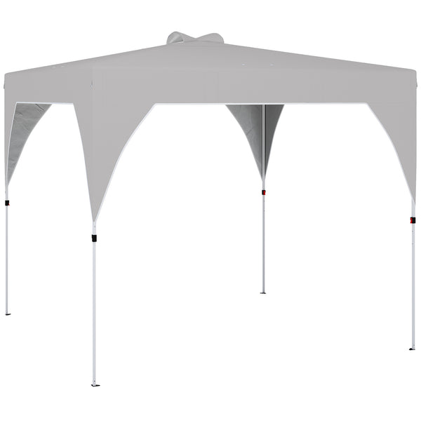 Gazebo Pieghevole 296x296x270 cm con Prese d'Aria Sacchi di Sabbia e Borsa in Tessuto Oxford e Metallo Grigio Scuro prezzo