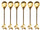 Set di Cucchiaini 6 Pezzi 12x2,5x1,6 cm in Acciaio Inox VdE Tivoli 1996 Luxury Foglie Oro
