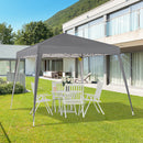 Gazebo Pieghevole 240x240 cm con Protezione UV e borsa in Tessuto Oxford Grigio      