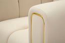 Poltrona Alma Crema con Cuscino 81x97x71 cm in Legno e Poliestere      
