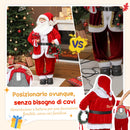 Babbo Natale Animato Alto 120 cm Canta e Balla con Attivazione Sonora Rosso      