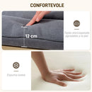Poltrona a Dondolo Moderna 67x83x105 cm Cuscini Effetto Velluto Struttura in Legno Grigio  