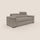 Divano Letto 3 Posti 240x100x95 cm in Tessuto Beige