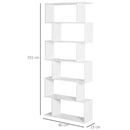 Libreria di Design Moderno Scaffale Bianco 80x23x192 cm 