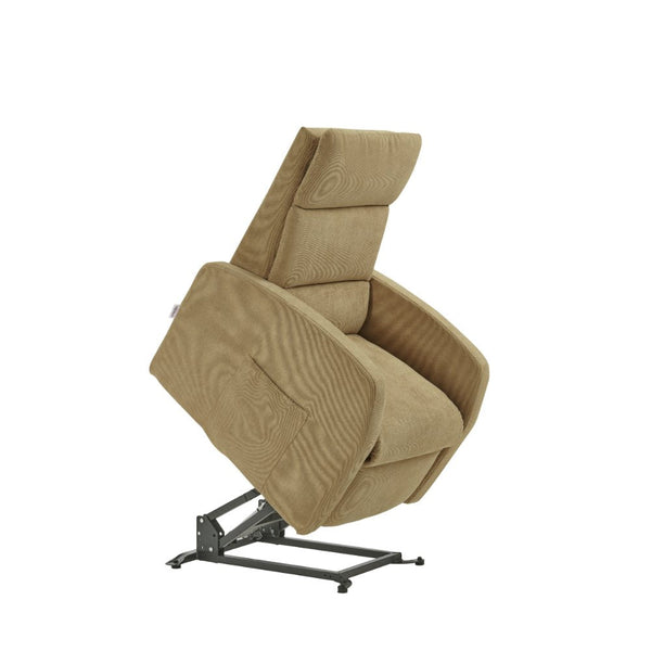 Poltrona Alzapersona Elettrica 2 Motori 72x111x86 cm Martina in Microfibra Dispositivo Medico 1 Cammello sconto