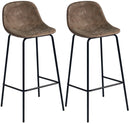 Sgabello Vintage 40x43x95 cm in Ferro e Sky Quarzo Marrone