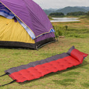 Materassino Gonfiabile da Campeggio con Cuscino PVC Rosso 191x63x5 cm 