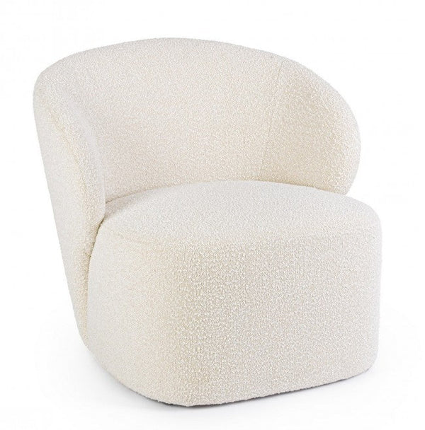 Poltrona Soggiorno 79,5x75,5x72 cm Babila in Bouclè Naturale acquista