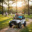 Macchina Elettrica per Bambini Fuoristrada Adventure 12V con Telecomando Bianco
