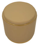 Puff con Contenitore London Marrone Ø46,5x44 cm in Pino e MDF e Spugna e Metallo e PU      