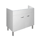 Mobile Sottolavello da Cucina 80x50x69 cm con 2 Ante in Nobilitato Bianco Opaco 