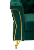 Poltrona Emy Verde con Cuscino 104x83x76 cm in Legno e Poliestere      
