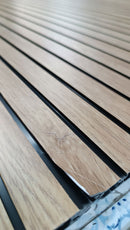 Set 10 Pannelli Decorativi 120x30 cm Rivestimento Murale Effetto Legno in PVC Rovere Seconda Scelta     