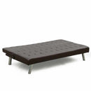 Divano Letto 175x80x73 cm in Similpelle Marrone