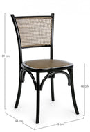 Sedia Carrel Nero in Legno