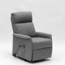 Poltrona Alzapersona Elettrica 2 Motori 73x94x103 cm in Tessuto Grigio