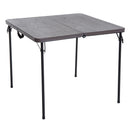 Tavolo da Campeggio Picnic Richiudibile a Valigetta in Polietilene 88x86x71,5 cm  Marrone