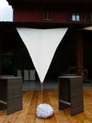 Tenda Vela da Giardino Trinagolare 500x500x500 cm in Poliestere 210 gr Bianco
