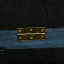 Panca Fondo Letto 120x50x44 cm con Vano Contenitore in Tessuto Blu