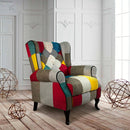 Poltrona Relax Reclinabile in Tessuto Patchwork