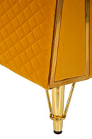 Poltrona Emy Senape con Cuscino 104x83x76 cm in Legno e Poliestere      