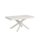 Tavolo Allungabile 160-420x90x77 cm Volantis Bianco Frassino Telaio Bianco 