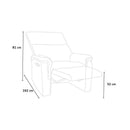 Poltrona Relax Reclinabile Manuale 80x94x102 cm in Similpelle Nero