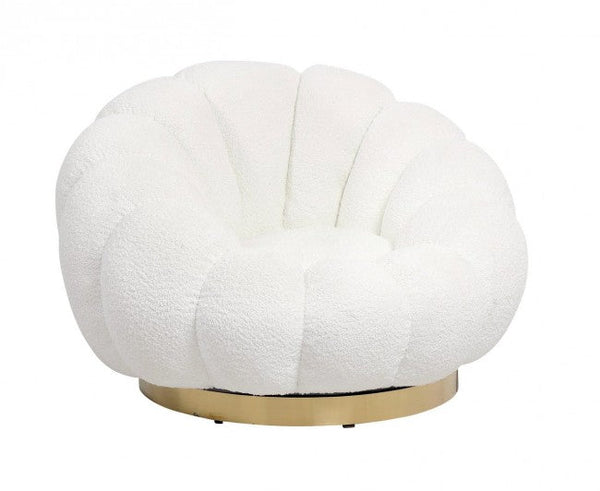Poltrona Soggiorno 86x62x72 cm Florel in Bouclè Bianco prezzo