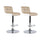 Set 2 Sgabelli Bar 36x38,5xH83/98 cm in Similpelle Kurt Tortora