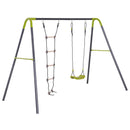 Parco Giochi Altalena e Scala per Bambini da Giardino in Metallo 