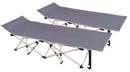 Set 2 Lettini Pieghevoli da Campeggio 190x70x36 cm in Alluminio e Tessuto Oxford  Grigio Scuro