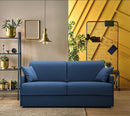Divano Letto 3 Posti 189x96x96 cm Evans in Tessuto Marrone