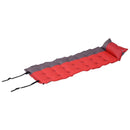 Materassino Gonfiabile da Campeggio con Cuscino PVC Rosso 191x63x5 cm 