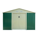Casetta Box da Giardino in Lamiera Verde per Deposito Attrezzi H205x311x411cm Taddei Pert XXL
