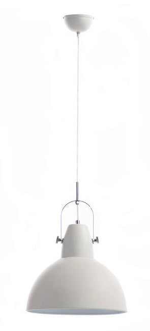 sconto Lampada a Sospensione 38x38xH165 cm in Metallo Kande Paralume bianco opaco
