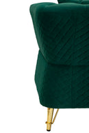 Divano Emy Verde con Cuscini 162x83x76 cm in Legno e Poliestere      