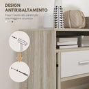 Consolle Tavolo Estraibile e 2 Cassetti 95x35x87 cm Rovere  