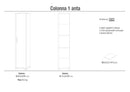 Armadio 1 Anta 39x182x41 cm Cemento
