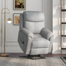 Poltrona Alzapersona Elettrica 83x89x102 cm in Poliestere effetto Lino Grigio