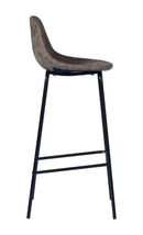 Sgabello Vintage 40x43x95 cm in Ferro e Sky Quarzo Marrone
