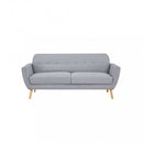 Divano 3 Posti Burton 193x79x86 h cm in Tessuto Grigio chiaro